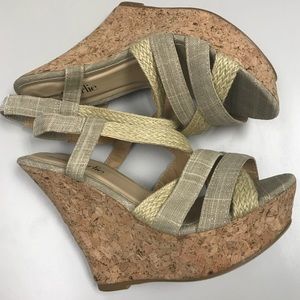 CHARMING CHARLIE Open Toe Wedges